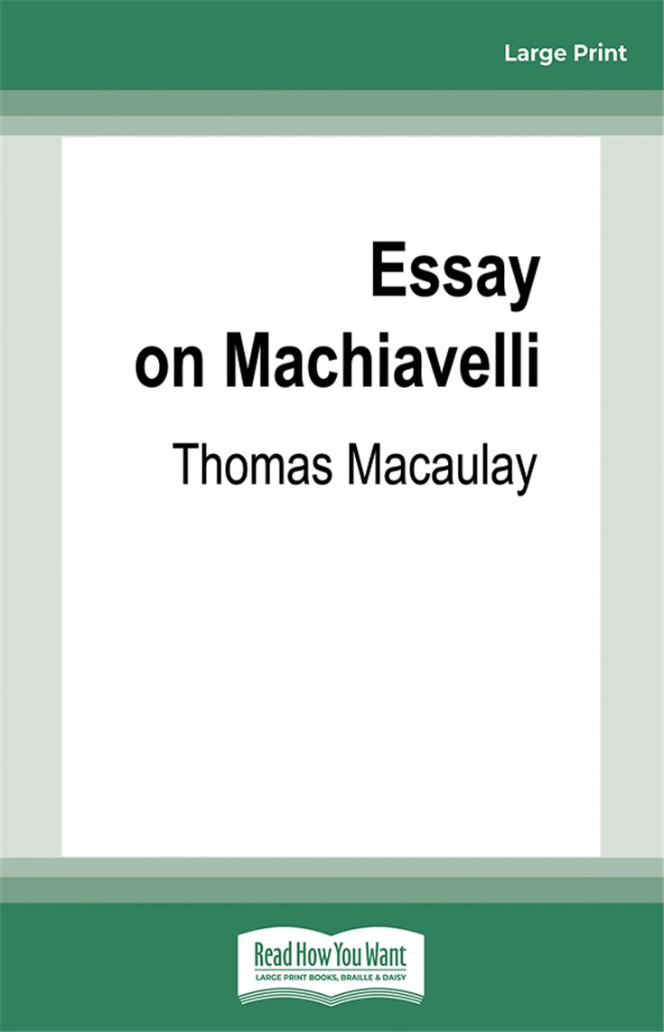 Essay on Machiavelli