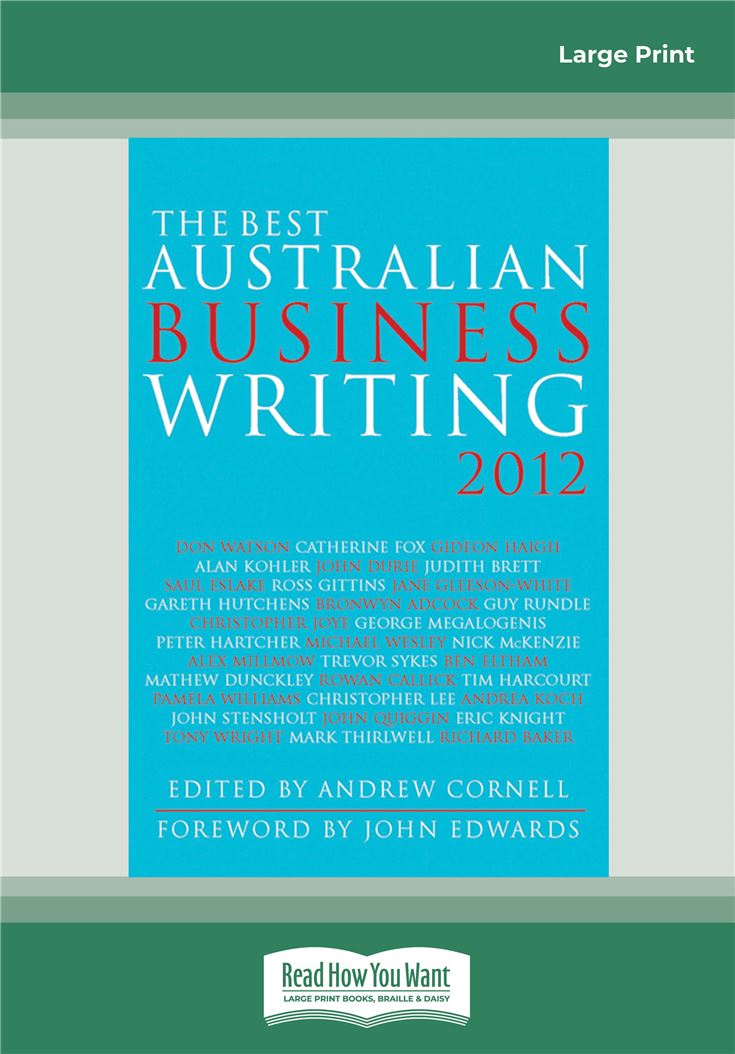 The Best Australian Business Writing 2012