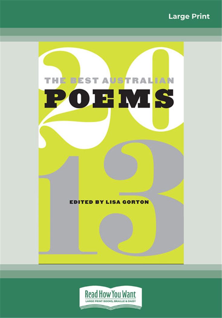 The Best Australian Poems 2013