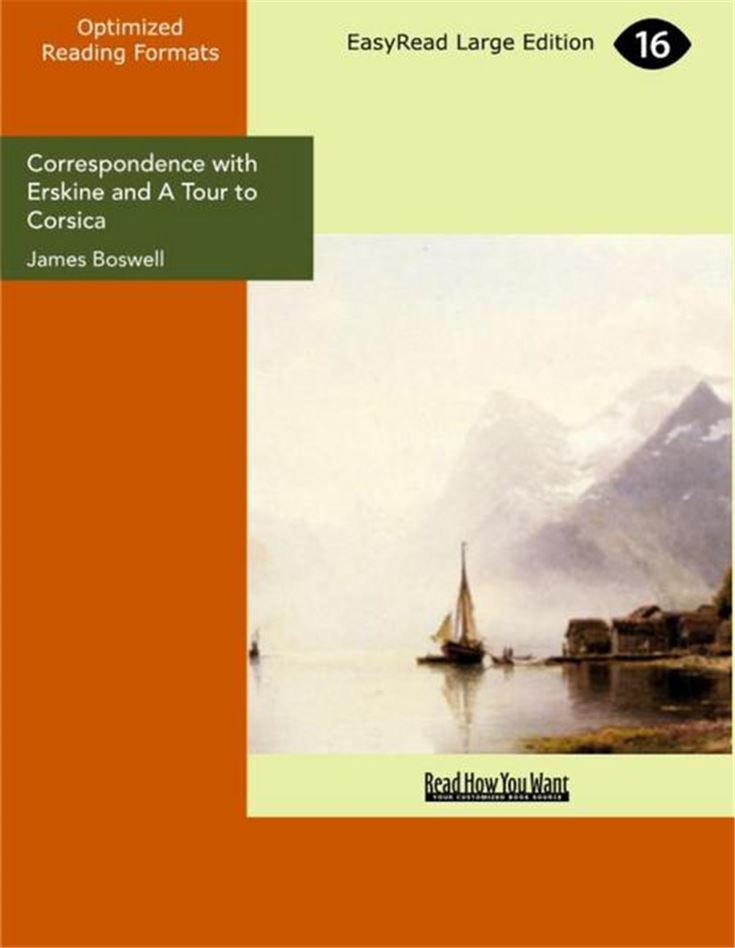 Correspondence with Erskine and A Tour to Corsica
