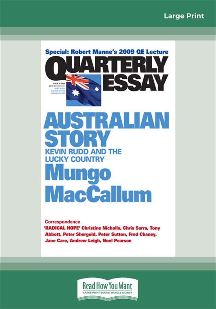 Quarterly Essay 36 Australian Story
